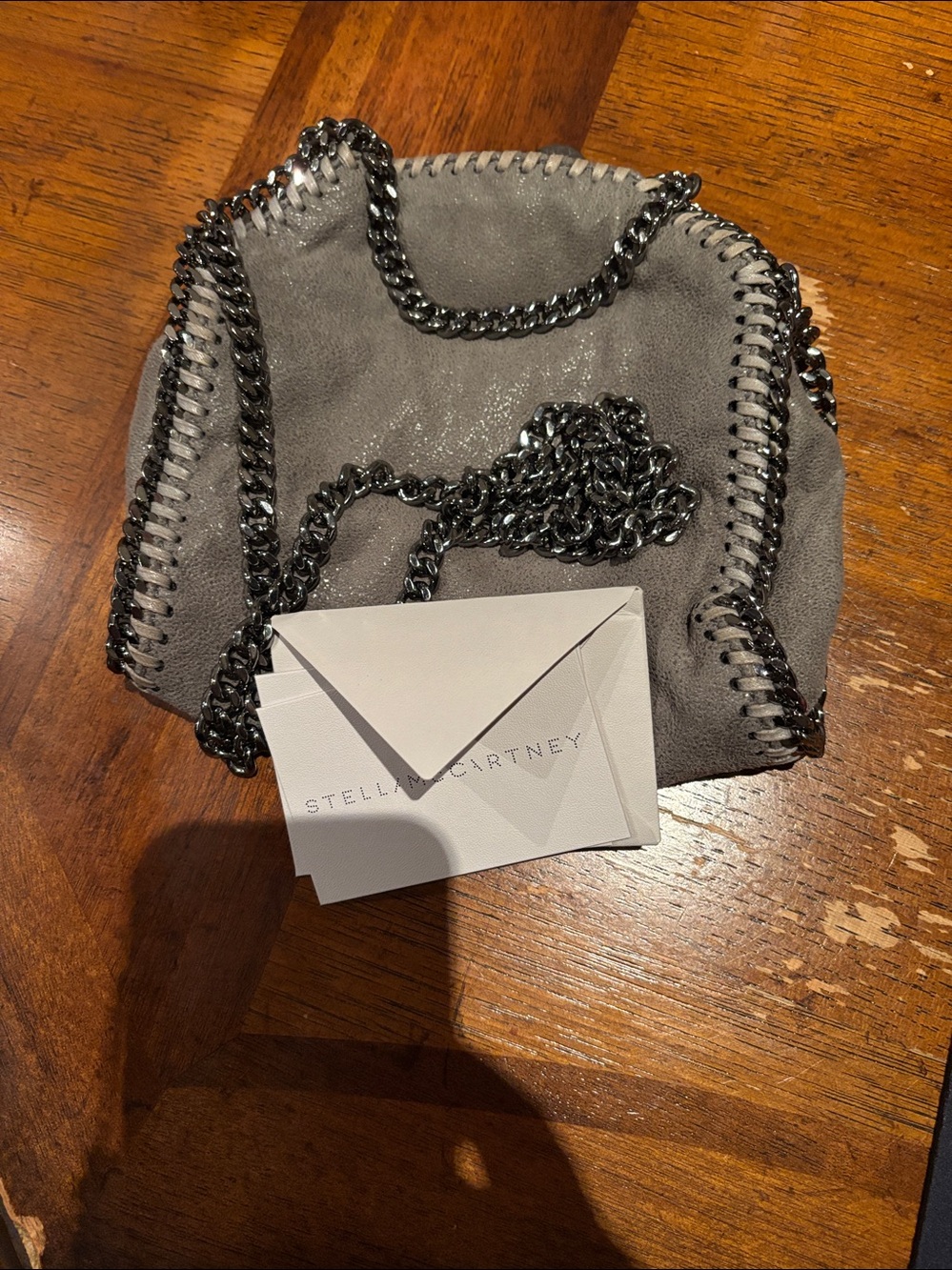 Stella McCartney Grey Falabella Shaggy Deer Chain Tote- NEW! - Picture 6 of 6